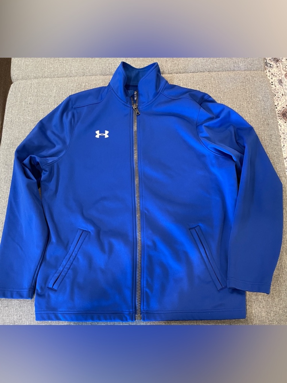 Under Armour Cold gear Men's Size M Royal Blue Full Zip Ultimate Team Jacket